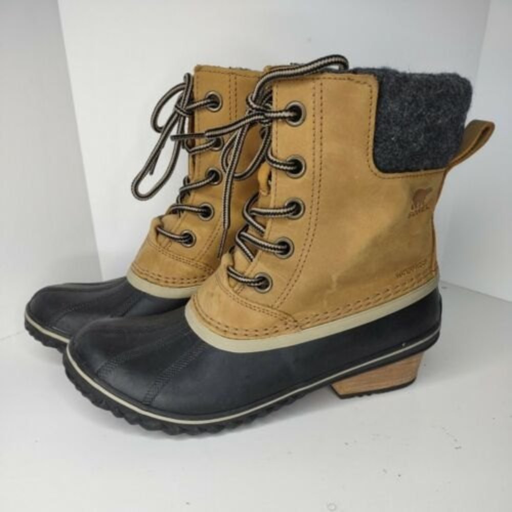 Sorel Slimpack II Lace Winter Boots Waterproof  NL2348-286 Women's Size 8.5 F5